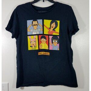 Bobs Burgers Graphic T-Shirt Mens Size Medium Black Cotton Short Sleeve